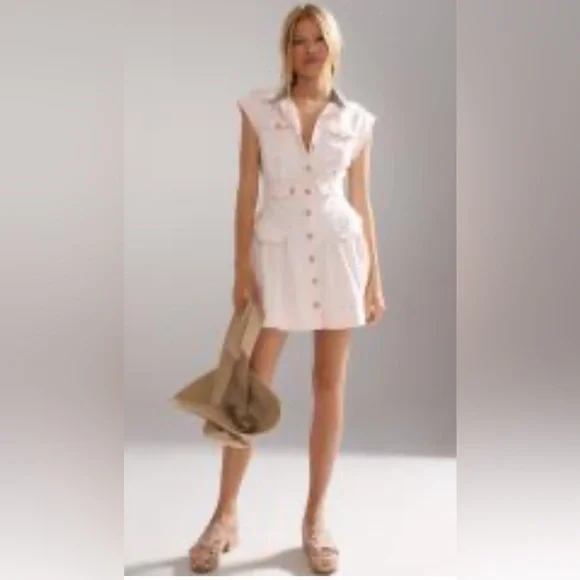 Anthropologie Buttonfront Mini Dress - Picture 3 of 13